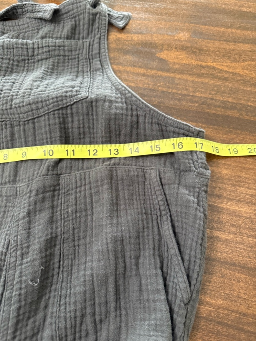aerie Black Gauze Tie-Strap Overalls with Front Pocket - Picture 6 of 6